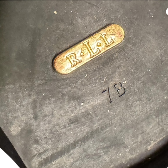 High End Lauren Ralph Lauren Women’s 7 Flynn Black Leather Loafers 7B MINTY - Picture 7 of 10